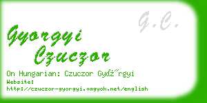 gyorgyi czuczor business card